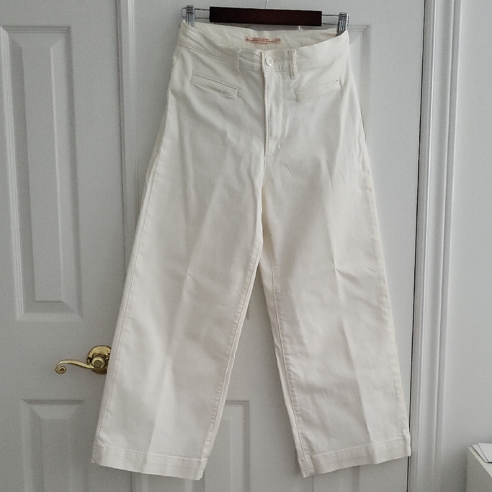 LEVI'S Cream Wide-Leg Pants